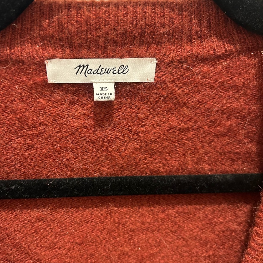 Madewell Bartlett V-neck Pullover Oversized sweater Sz XS - Picture 5 of 5